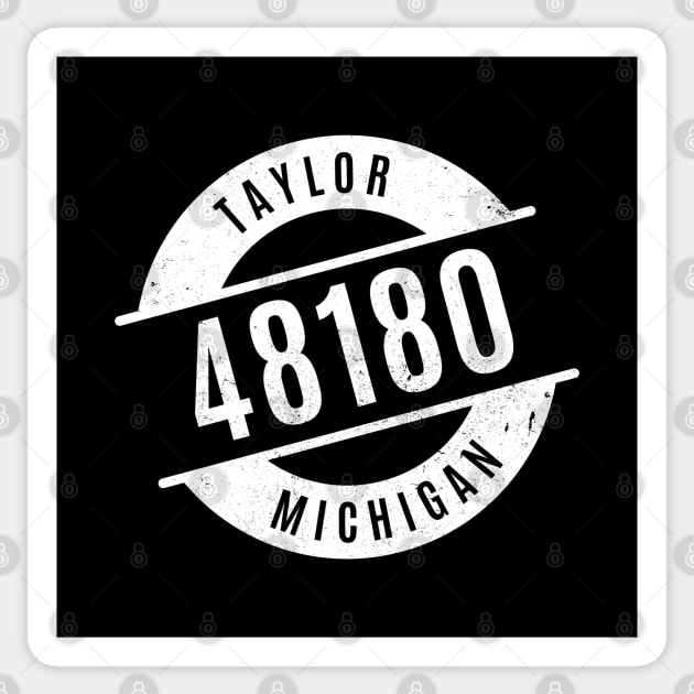 Taylor Michigan 48180 Zip Code Sticker by creativecurly